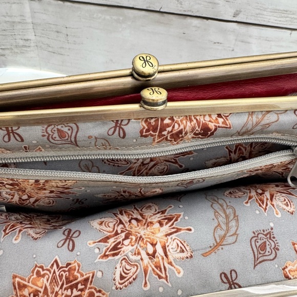 Hobo Embossed Red Lauren Wallet - Picture 3 of 6
